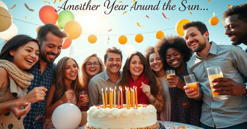 Birthday Greetings Using Another Year Around the Sun