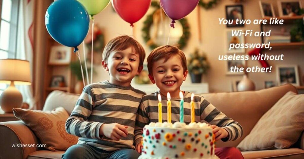 Funny Birthday Wishes for Twins