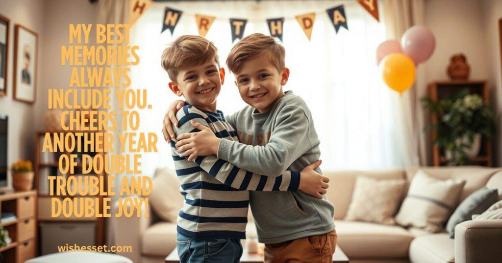 Heart Touching Birthday Wishes for Twins