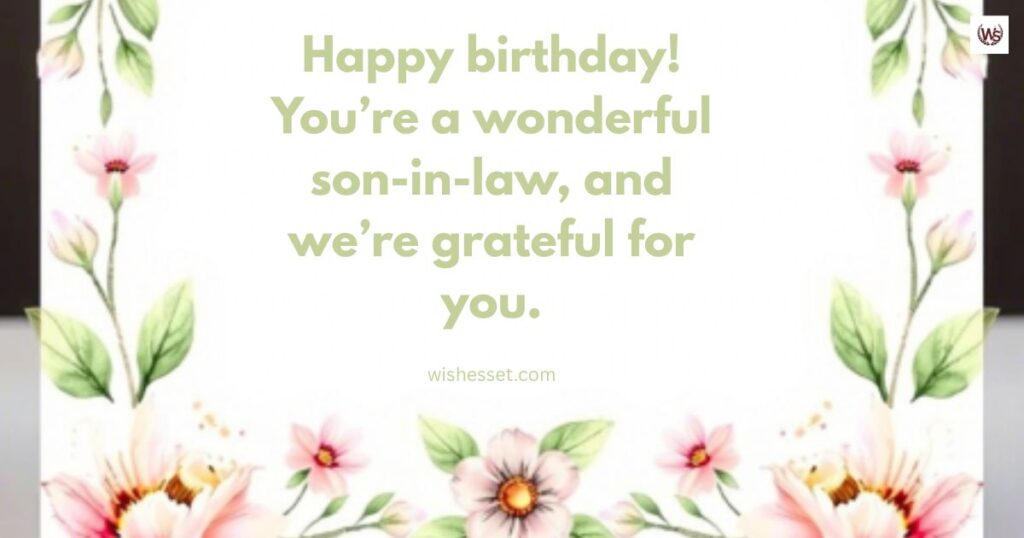 Simple Birthday Wishes for Your Son-in-Law