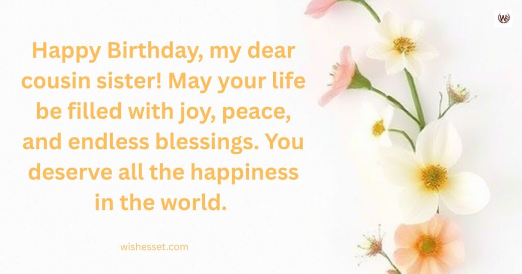 Birthday Blessing Wishes for Cousin Sister