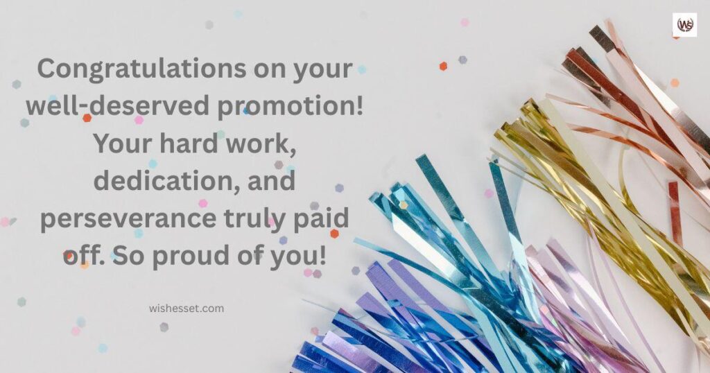 Congrats On Your Deserved Promotion