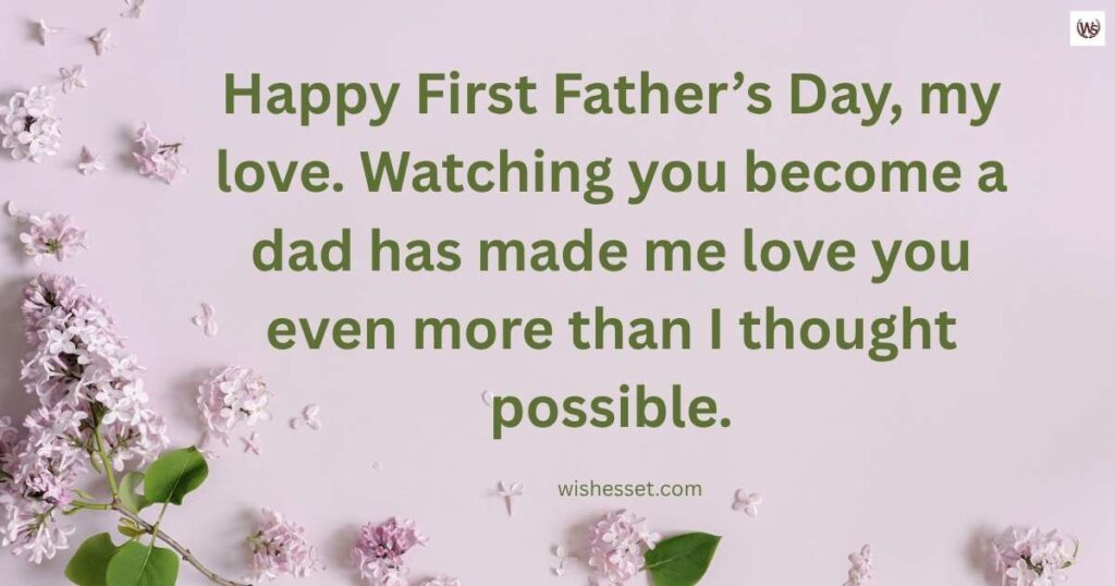 First Father's Day Messages to Your Husband