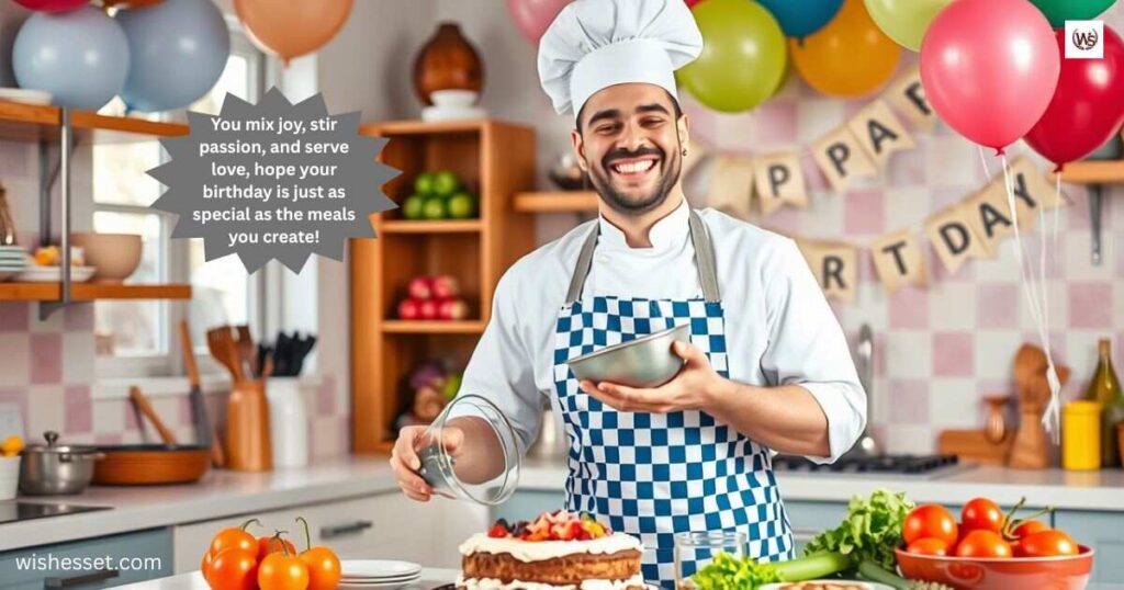 Happy Birthday Wishes for Chef Who Loves Cooking