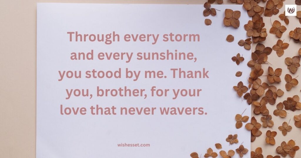 Heartfelt Thank You Messages for Your Brother