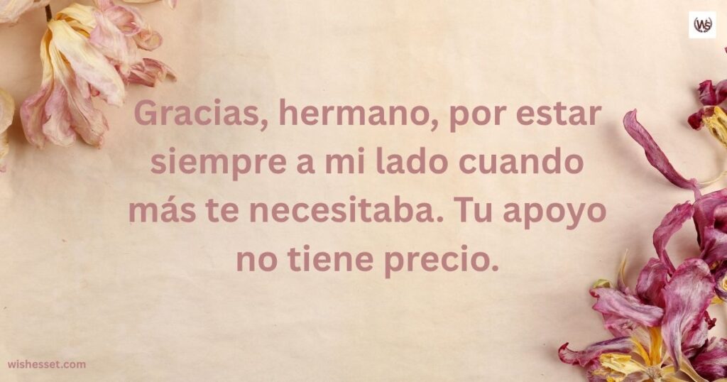 Thank you brother in Spanish