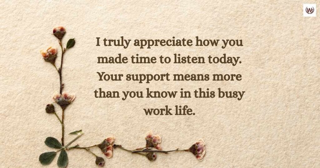 Thank You for Listening to a Coworker