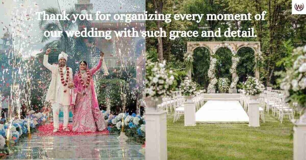 Thank You Message for Wedding Organizer