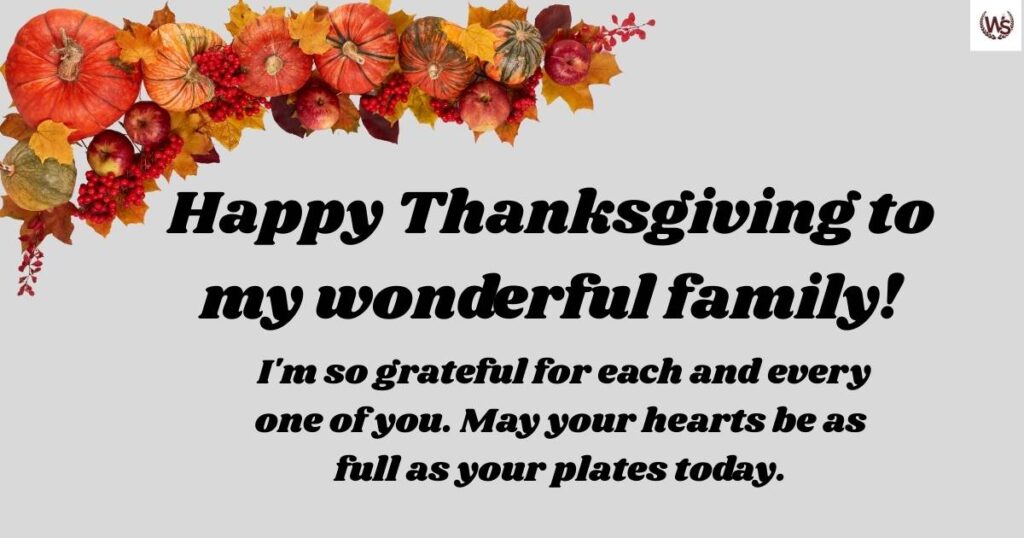 Happy Thanksgiving Wishes to the Family