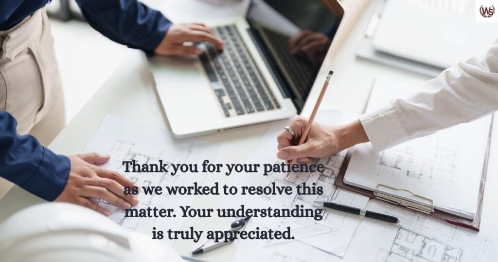 Professional Thank You for Your Patience Messages